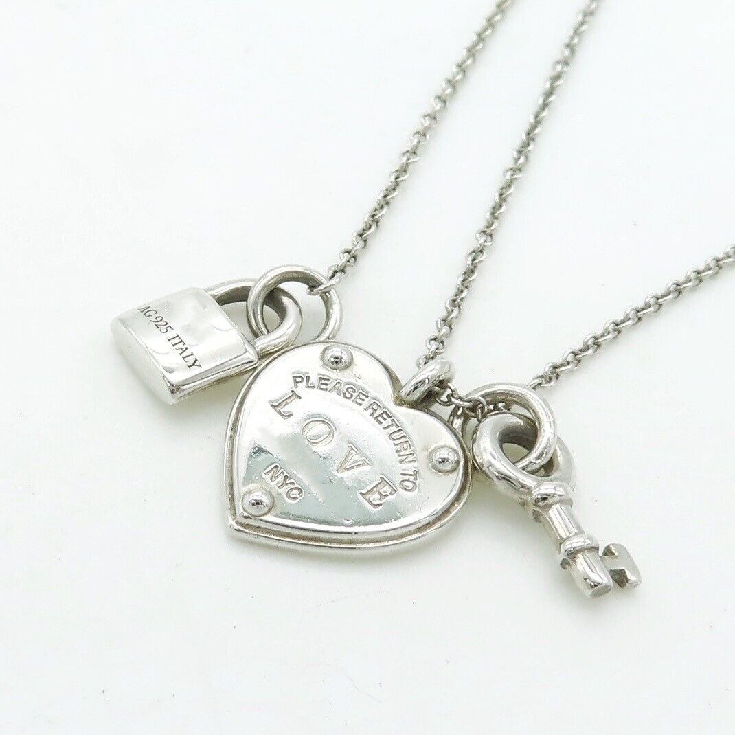 [Resenara Jewelry]LOVE HEART TAG KEY NECKLACE