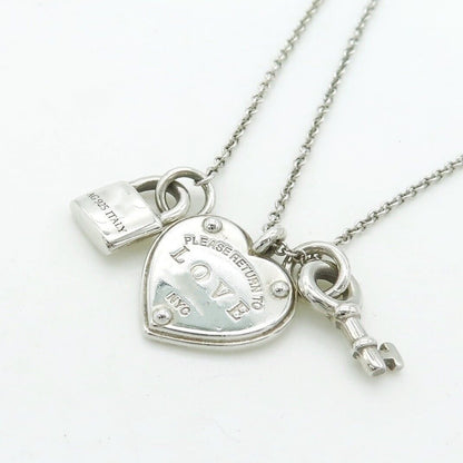 [Resenara Jewelry]LOVE HEART TAG KEY NECKLACE