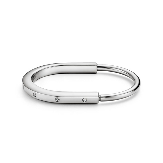 [Resenara Jewelry]LOCK BRACELET 8 DIAMOND