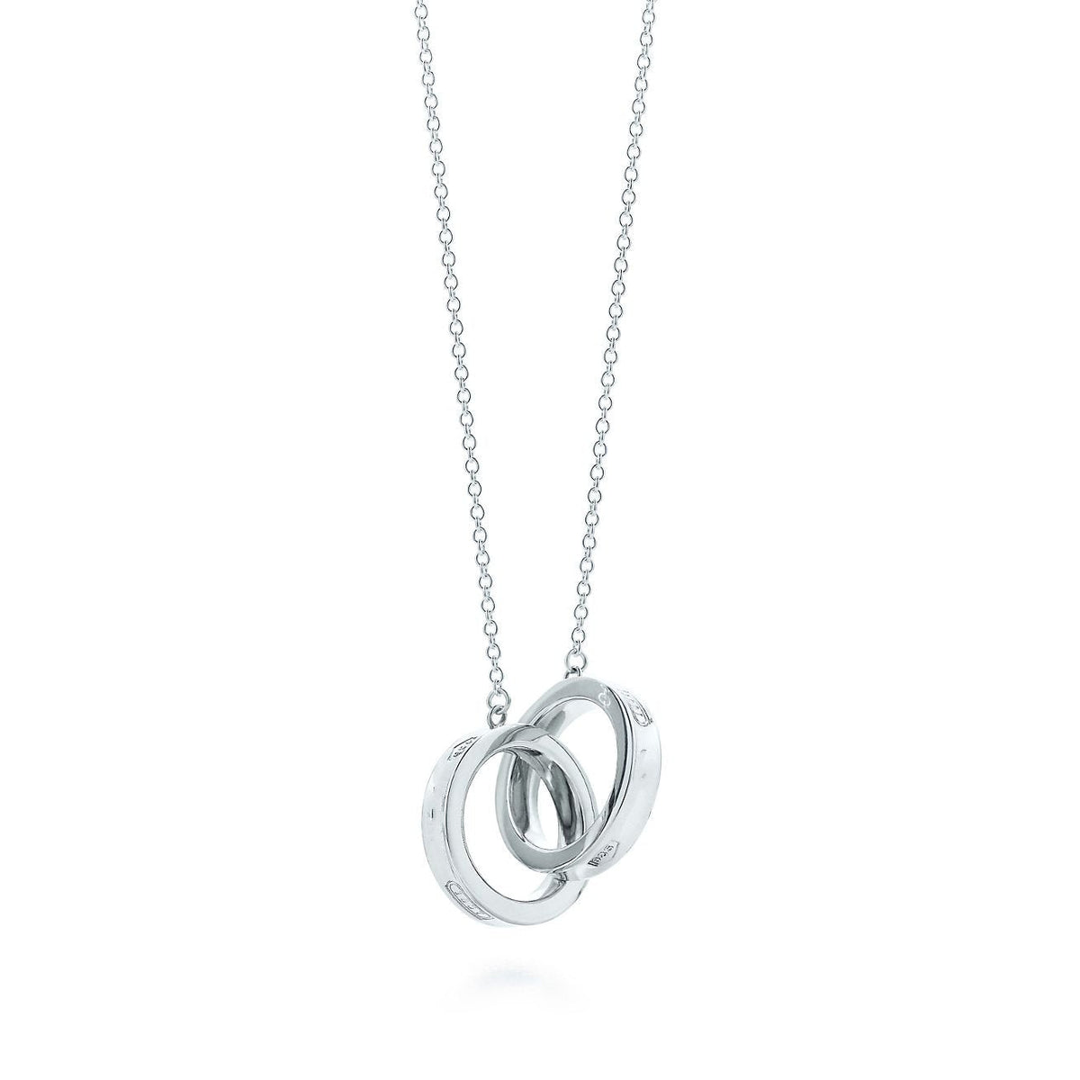 [Resenara Jewelry]INTERLOCKING CIRCLES PENDANT SILVER SMALL NECKLACE