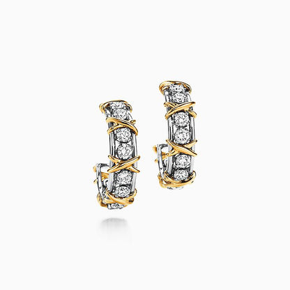 [Resenara Jewelry]SCHLUMBERGER GOLD DIAMOND EARRINGS