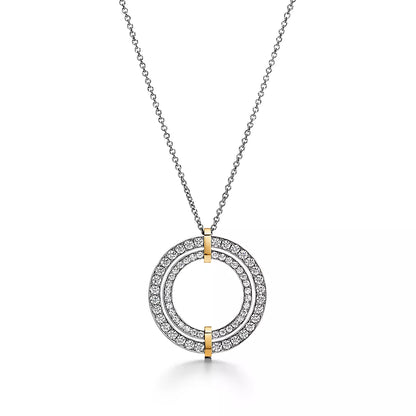[Resenara Jewelry]EDGE DIAMOND GOLD SILVER NECKLACE