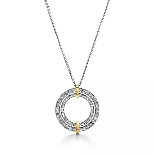 [Resenara Jewelry]EDGE DIAMOND GOLD SILVER NECKLACE