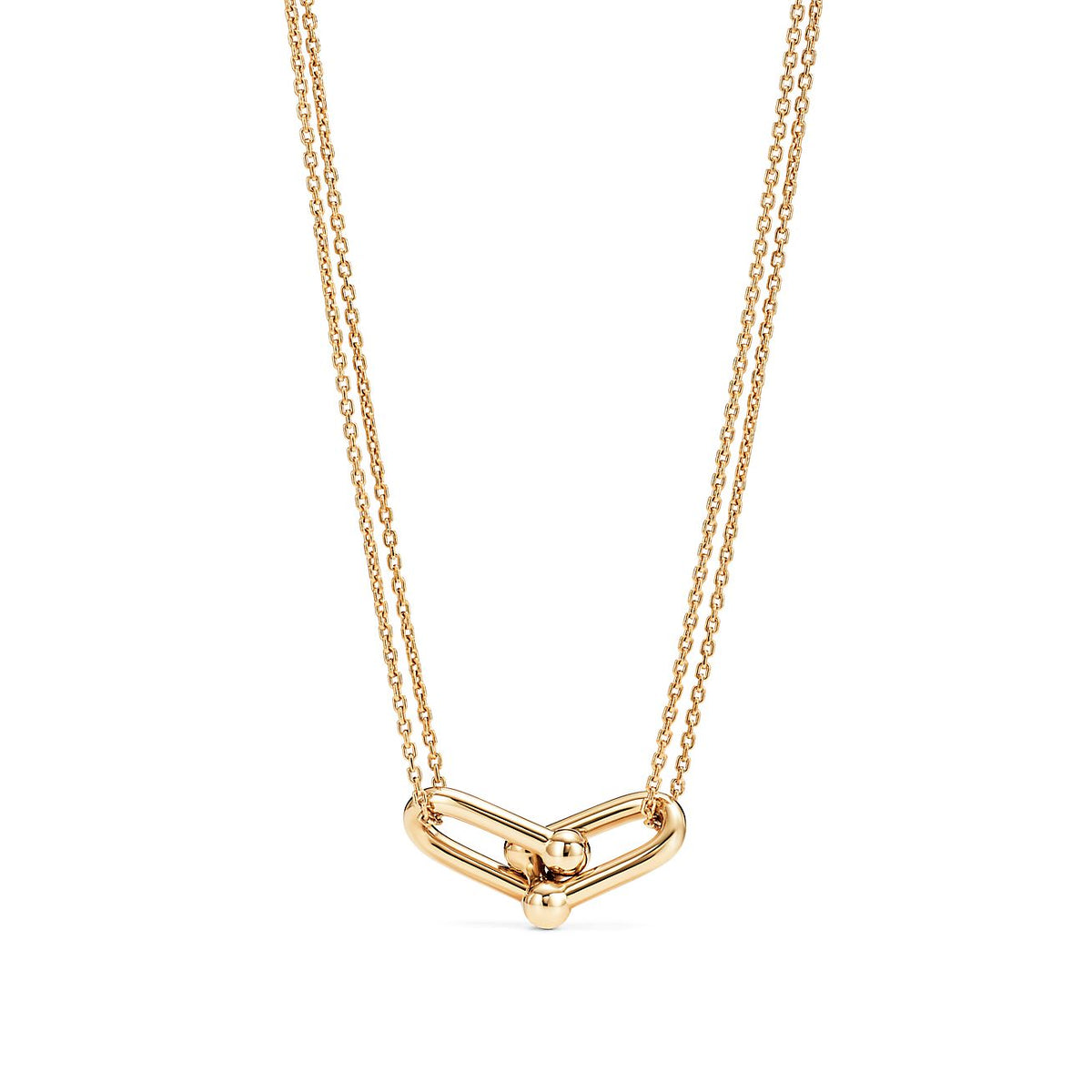 [Resenara Jewelry]HARDWEAR GOLD DOUBLE LINK NECKLACE