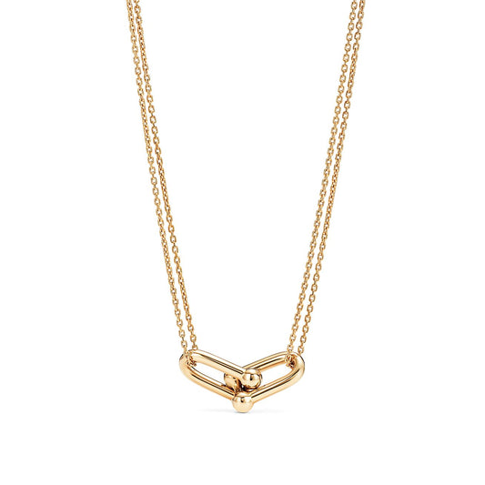 [Resenara Jewelry]HARDWEAR GOLD DOUBLE LINK NECKLACE