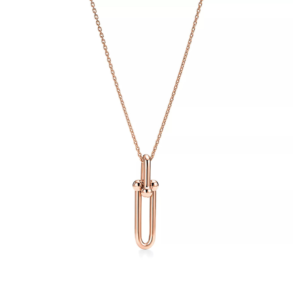 [Resenara Jewelry]HARDWEAR DROP DOUBLE LINK PEDANT NECKLACE