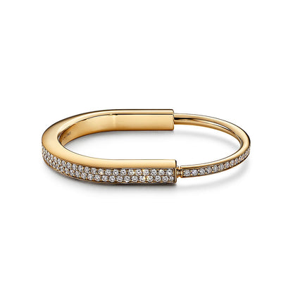 [Resenara Jewelry]LOCK BRACELET DIAMOND PAVED