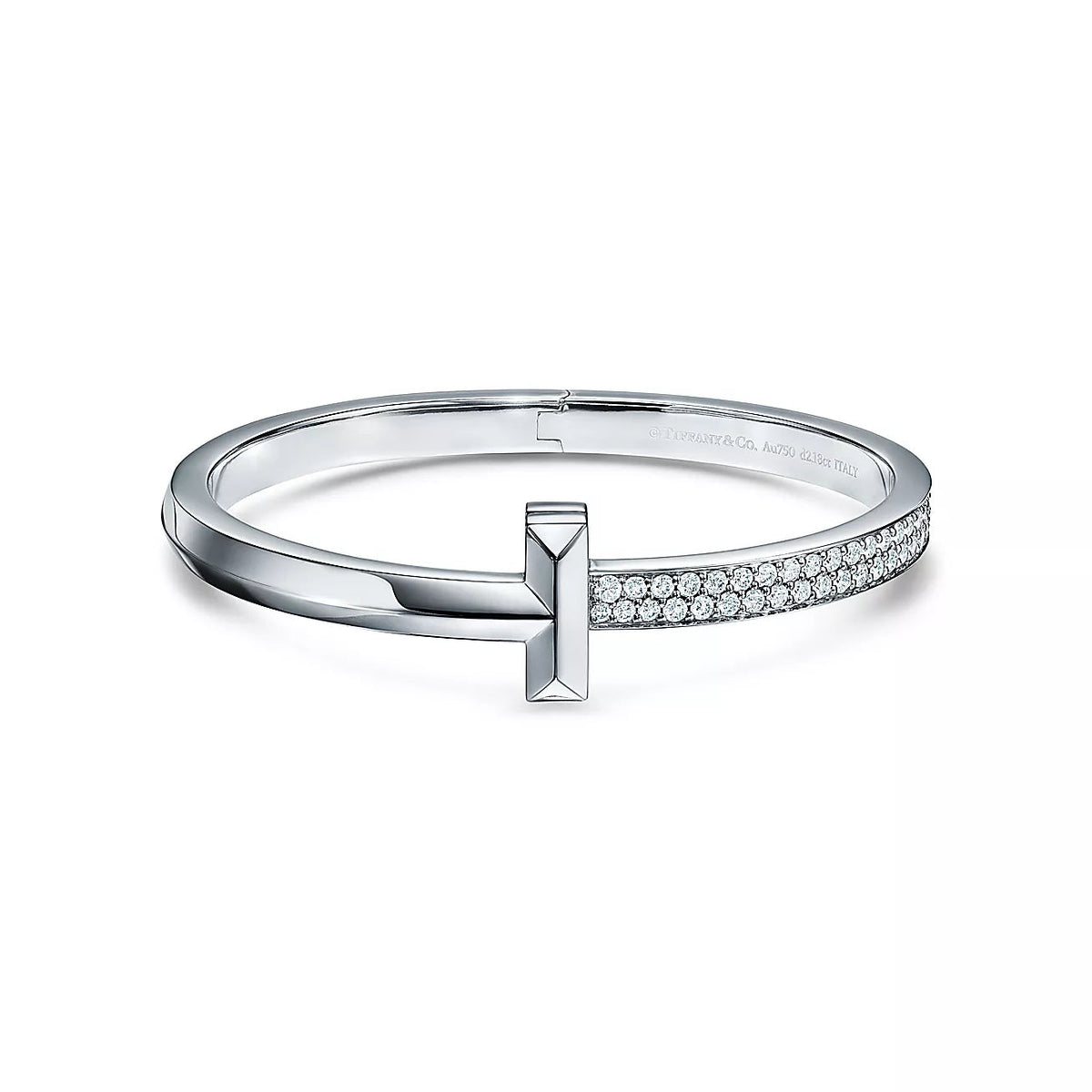 [Resenara Jewelry]WIDE DIAMONDS HINGED BANGLE