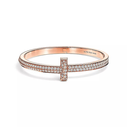 [Resenara Jewelry]T1 WIDE HINGED BANGLE DIAMOND PAVED BRACELET