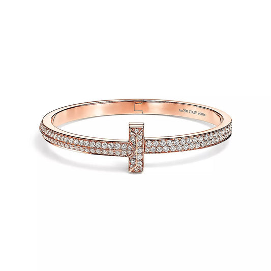 [Resenara Jewelry]T1 WIDE HINGED BANGLE DIAMOND PAVED BRACELET