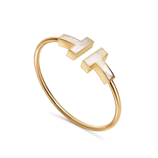 [Resenara Jewelry]T WIDE MOP OPEN BRACELET