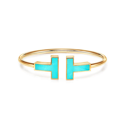 [Resenara Jewelry]T WIDE TURQUOISE OPEN BRACELET