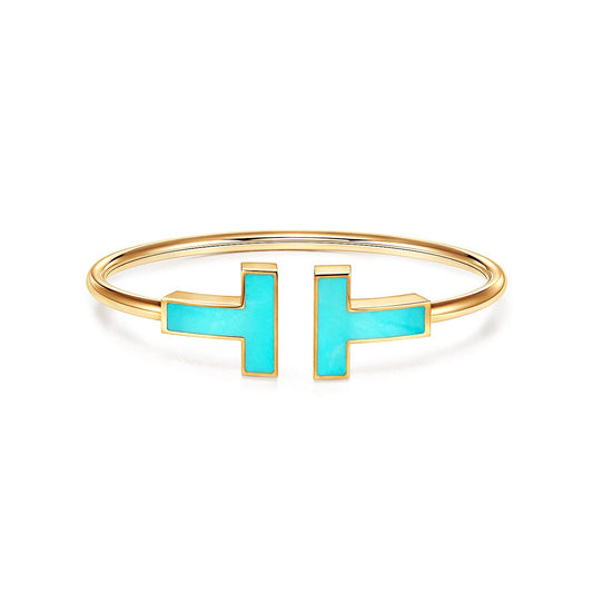 [Resenara Jewelry]T WIDE TURQUOISE OPEN BRACELET