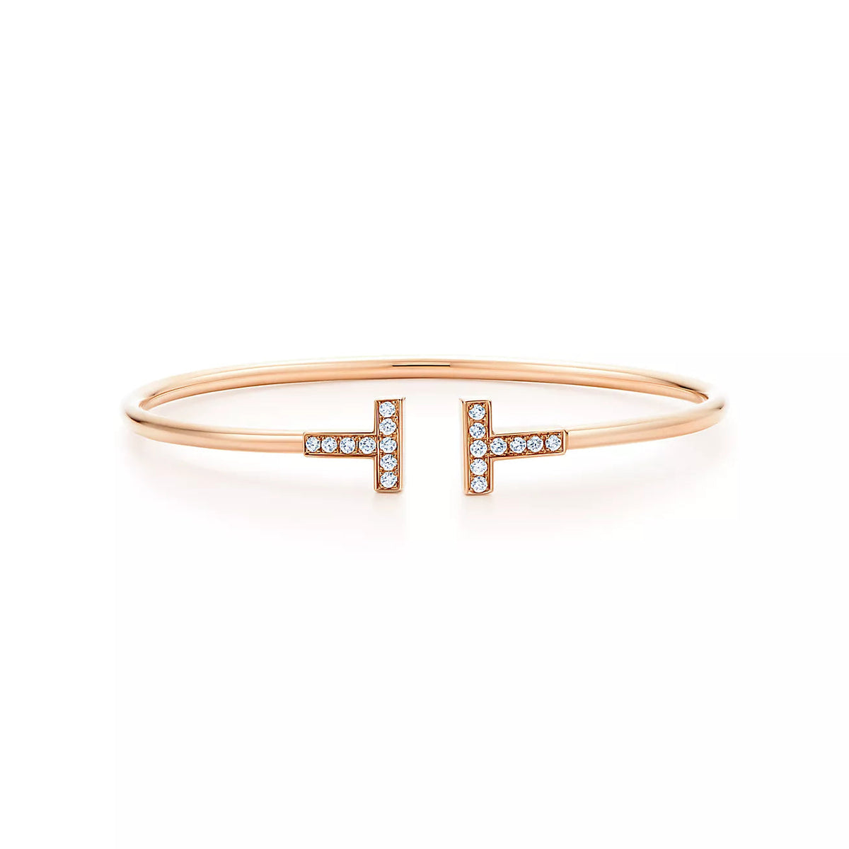[Resenara Jewelry]T BRACELET PINK GOLD 1.8MM DIAMOND