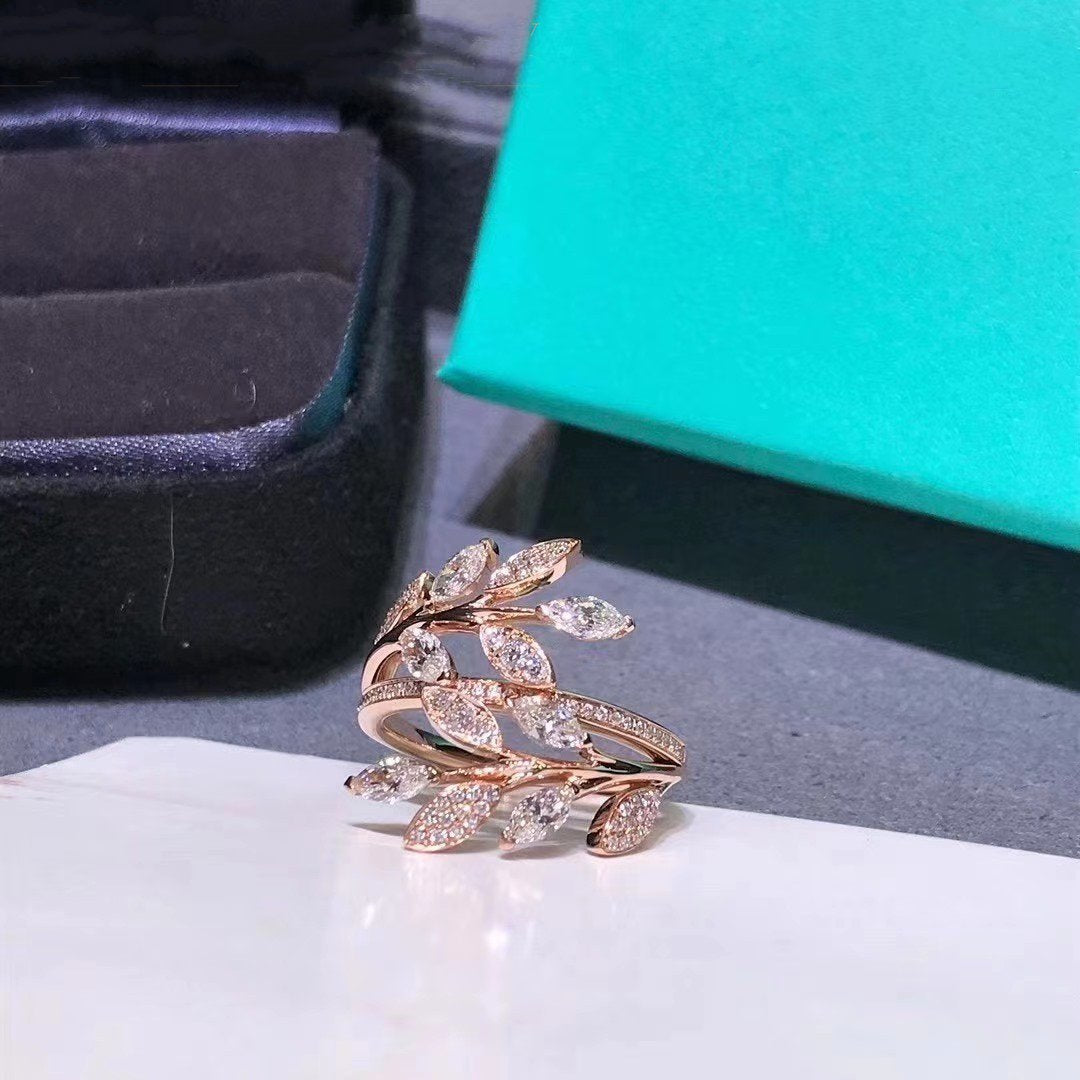 [Resenara Jewelry]VICTORIA DIAMOND VINE BYPASS RING PINK GOLD