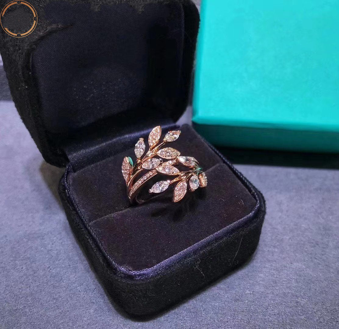 [Resenara Jewelry]VICTORIA DIAMOND VINE BYPASS RING PINK GOLD