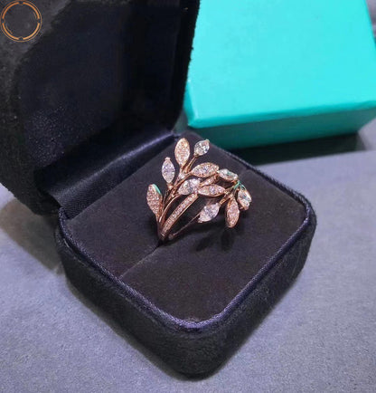 [Resenara Jewelry]VICTORIA DIAMOND VINE BYPASS RING PINK GOLD