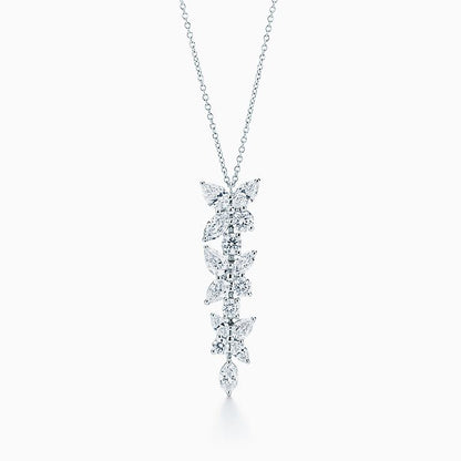 [Resenara Jewelry]MIXED CLUSTER DIAMOND DROP PENDANT