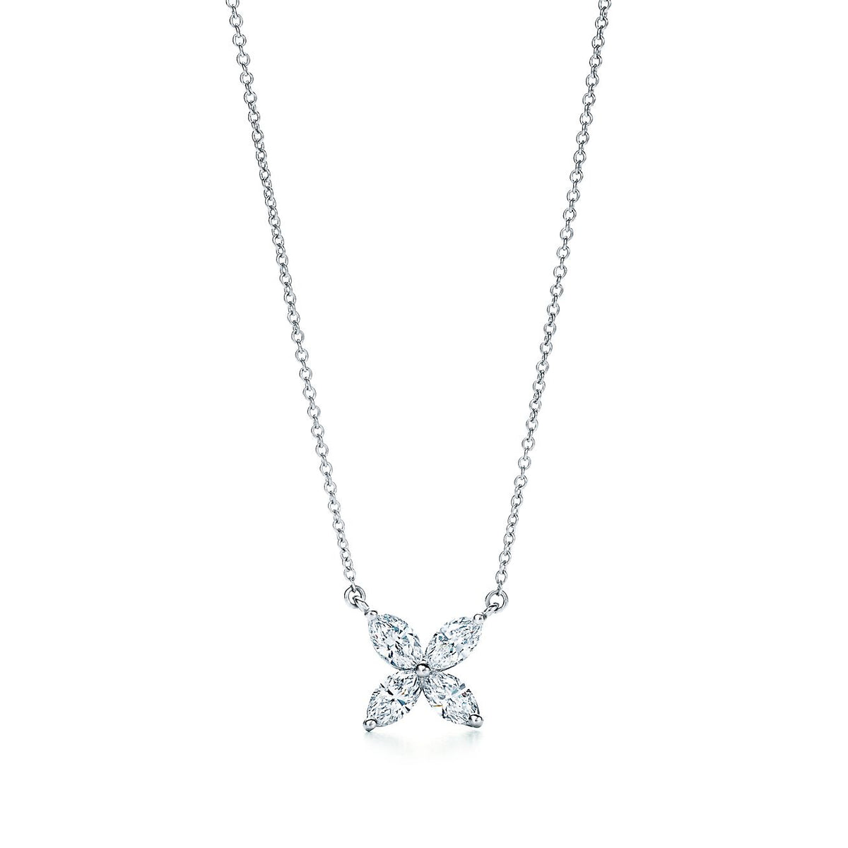 [Resenara Jewelry]PLATINUM AND DIAMOND VICTORIA PENDANT NECKLACE