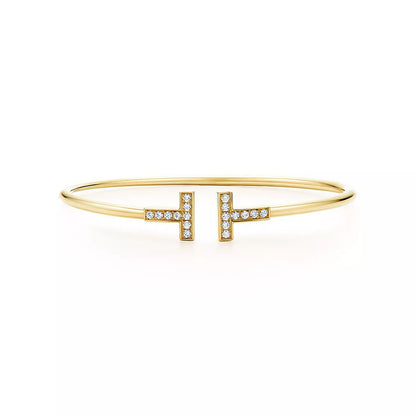 [Resenara Jewelry]T BRACELET 1.8MM GOLD DIAMOND