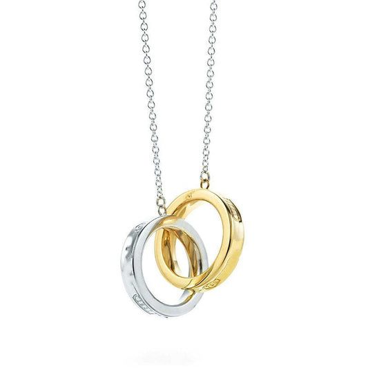 [Resenara Jewelry]INTERLOCKING CIRCLES PENDANT SMALL NECKLACE