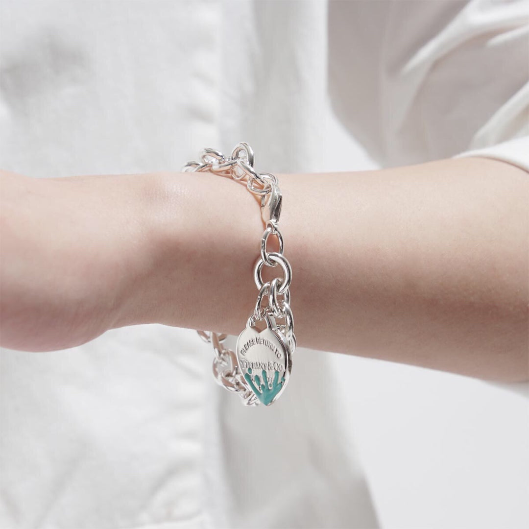 [Resenara Jewelry]LOVE HEART RETURN TO TIF SILVER BRACELET