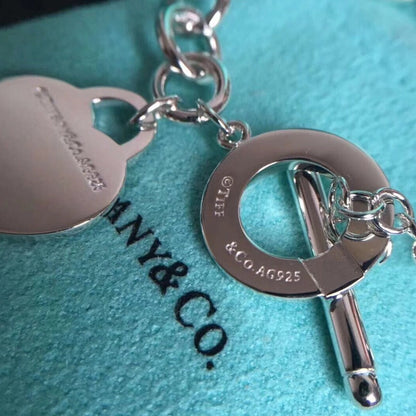 [Resenara Jewelry]LOVE HEART PIN BUCKLE RETURN TO TIF SILVER BRACELET