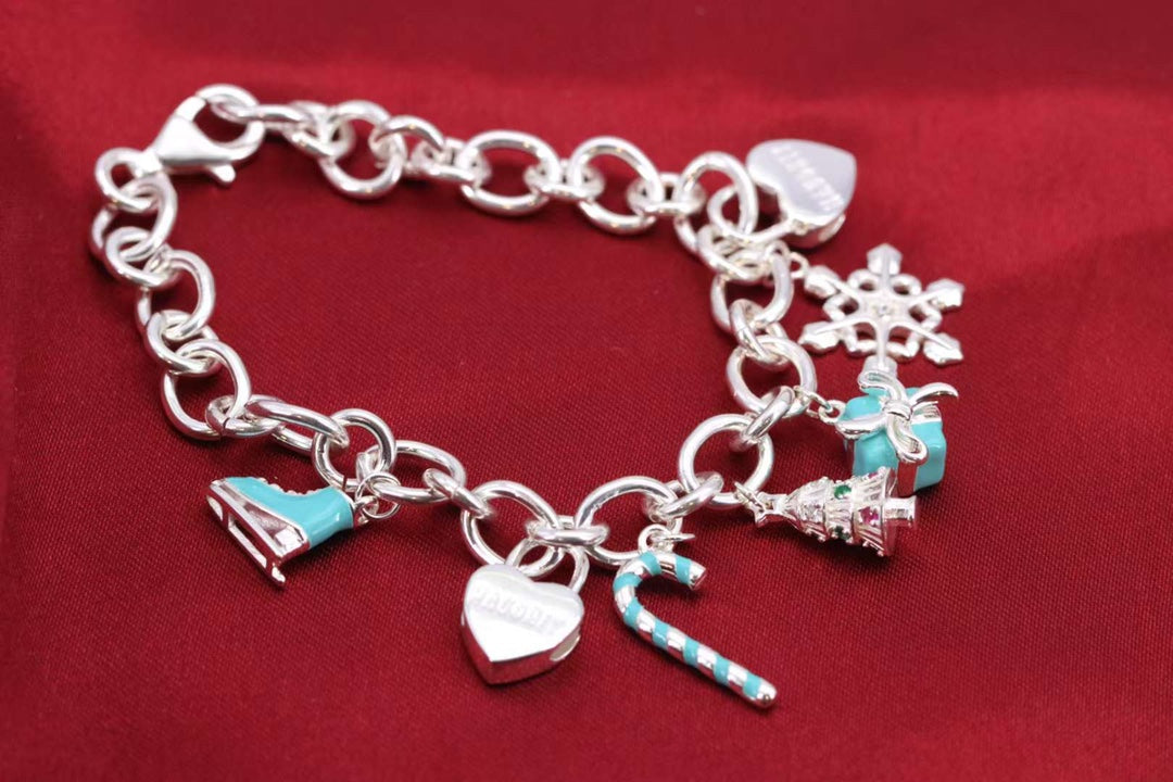 [Resenara Jewelry]CHRISTMAS SILVER BRACELET